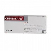 Симвакард таблетки 10 мг 28шт Симвакард таблетки 10 мг 28шт