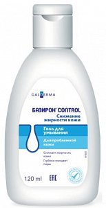 Базирон контроль гель для умывания снижающий жирность кожи 120 мл