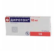 Диротон таблетки 10 мг 14 шт. Диротон таблетки 10 мг 14 шт.