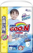 GooN Подгузники-трусики Ultra Jumbo Pack L 9-14 кг 56 шт. для мальчиков 