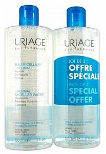 Uriage Набор Мицеллярная вода для сухой и нормальной кожи 500 мл 2 шт
