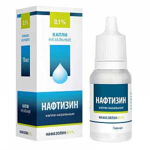 Нафтизин капли назальные 0,1% 10 мл Лекко