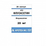 Апо-Флуоксетин капсулы 20 мг 28 шт. Апо-Флуоксетин капсулы 20 мг 28 шт.