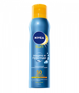 Нивея Sun Спрей освежающий солнцезащитный Защита и прохлада SPF50 200 мл