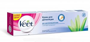 Veet Крем для депиляции с алоэ вера и витамином Е 100 мл для чувствительной кожи