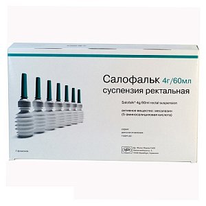 Салофальк суспензия ректальная 4 г/60 мл клизмы 7 шт.