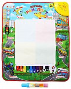 Zhorya Коврик Транспорт Умный я ZYE-E0065 обучающий, с рисованием, озвученный