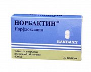 Норбактин таблетки покрытые оболочкой 400 мг 20 шт. Норбактин таблетки покрытые оболочкой 400 мг 20 шт.