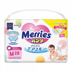 Merries Подгузники-трусики р.M 6-11 кг 28 шт.