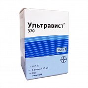 Ультравист раствор для инъекций 370 мг йода мл флакон 50 мл 1 шт. Ультравист