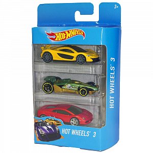 Hot Wheels 5904К Набор Подарочный 3 Машинки (Краснаый, Салатовый, Желтый)
