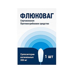 Флюковаг суппозитории вагинальные 300 мг 1 шт.