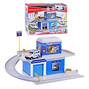 Технопарк 2201А-R Полицейский Участок с металлической машинкой 7,5 см