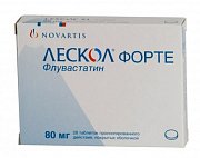 Лескол Форте таблетки пролонгированного действия покрытые пленочной оболочкой 80 мг 28 шт. Лескол Форте таблетки пролонгированного действия покрытые пленочной оболочкой 80 мг 28 шт.