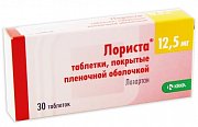 Лориста таблетки покрытые пленочной оболочкой 12,5 мг 30 шт. Лориста