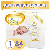 Huggies Подгузники Elite Soft до 5 кг 84 шт.