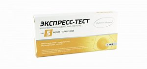 Тест-Полоски Иммунохром-5-Мульти-Экспресс на 5 видов наркотиков Мед-Экспресс-Диа