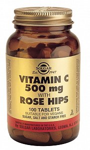 Солгар Витамин С и шиповник таблетки 100 шт. (БАД)
