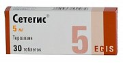 Сетегис таблетки 5 мг 30 шт. Сетегис таблетки 5 мг 30 шт.