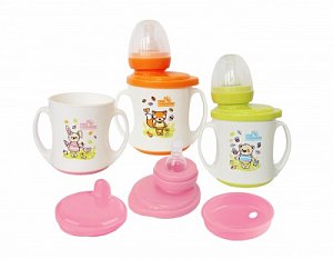 Мир детства Поильник-трансформер с ручками 6+ 17031 полипропилен 200 мл