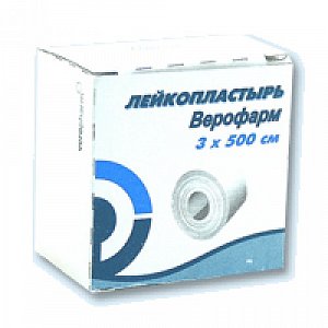 Лейкопластырь 3 см х 500 см Верофарм