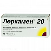 Леркамен таблетки покрытые пленочной оболочкой 20 мг 60 шт. Леркамен