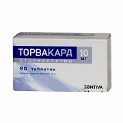Торвакард таблетки покрытые пленочной оболочкой 10 мг 90 шт. Торвакард таблетки покрытые пленочной оболочкой 10 мг 90 шт.