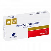 Ирбесартан Канон таблетки 300 мг 14 шт. Ирбесартан Канон таблетки 300 мг 14 шт.
