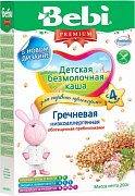 Bebi Premium Каша молочная Гречневая низкоаллергенная с пребиотиками с 4 мес. 200 г