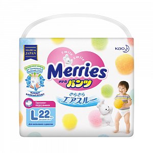 Merries подгузники-трусики р.L 9-14 кг 22 шт.