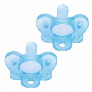 Dr Brown`s Пустышка цельносиликоновая 0-6 мес. 2 шт., синяя