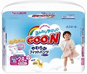 GooN Подгузники-трусики для девочек р.XXL 13-25 кг 28 шт.